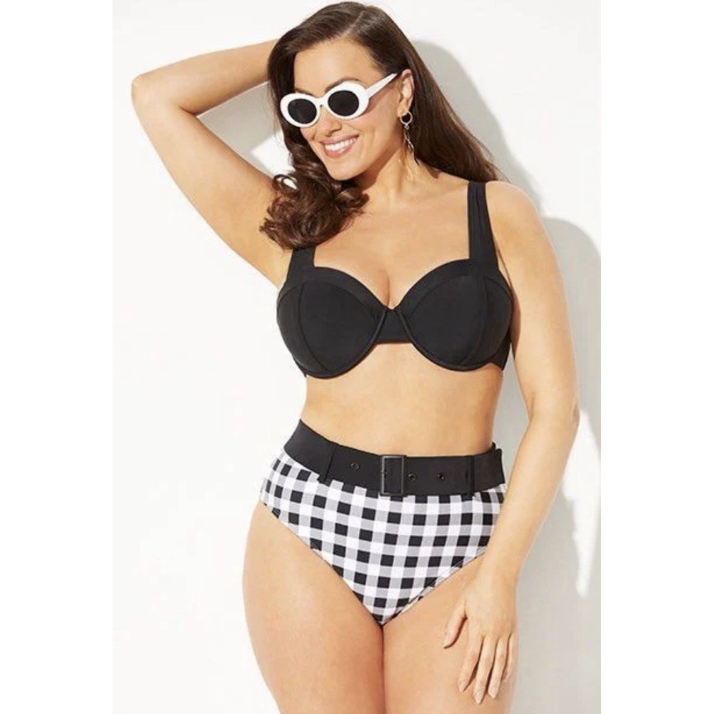 GabiFresh X Swimsuits For All Superstar High Waist Underwire Bikini Set Size 24